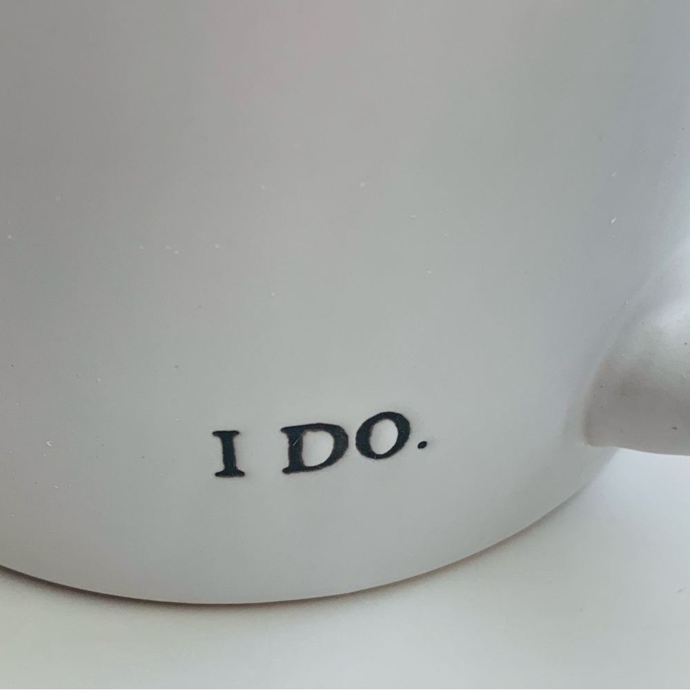 I Do Mug Matte White Stoneware 16oz NWT - Picture 3 of 12